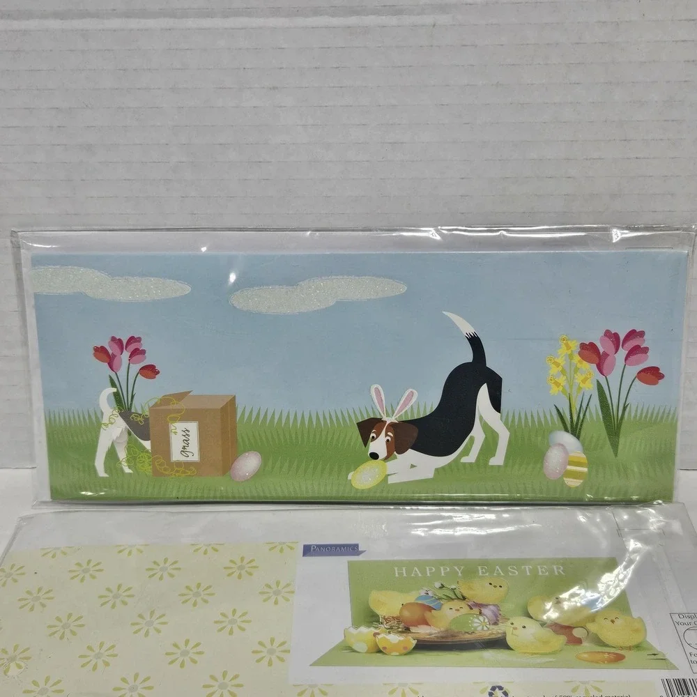 Lot 4 Happy Easter Pop Up With Paper 3d Card Greeting Bunny‎ Envelope Craft Lamb